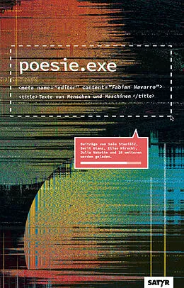 E-Book (epub) poesie.exe von Saa Stanii, Berit Glanz, Elias Hrischl