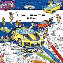 Kartonierter Einband Porsche Malbuch für Kinder von 