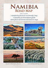 Geheftet Detaillierte NAMIBIA Reisekarte - NAMIBIA ROAD MAP (1:1.160.000) von Claudia Du Plessis, Wynand Du Plessis