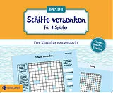 Kartonierter Einband Schiffe versenken. Jetzt ohne Gegner alleine spielen. Der Spiele-Klassiker als Einzel-Spieler-Version. Gedächtnistraining und Logik-Spiel für stundenlangen Rätsel-Spaß. Rätsel-Block im XXL-Format von Linus Paul