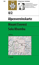 gefaltete (Land)Karte Mount Everest, Solu Khumbu von 