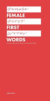 Fester Einband Female First Words von Ralph Burkhardt
