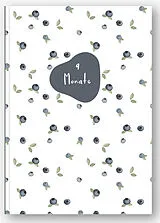 Fester Einband Schwangerschaftstagebuch - 9 Monate - Blaubeeren - Elliet von elliet
