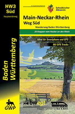 Kartonierter Einband Main-Neckar-Rhein-Weg Süd HW3 | Wanderweg Baden-Württemberg von 
