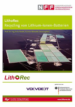 Kartonierter Einband LithoRec Recycling von Lithium-Ionen-Batterien von Arno Kwade, Gunnar Bärwaldt
