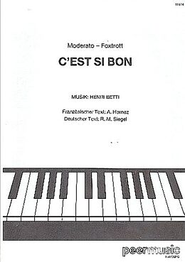 Henri Betti Notenblätter Cest si bonEinzelausgabe (dt/fr)