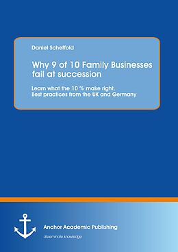 E-Book (pdf) Why 9 of 10 Family Businesses fail at succession: Learn what the 10 % make right. Best practices from the UK and Germany von Daniel Scheffold