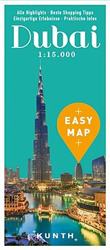gefaltete (Land)Karte KUNTH EASY MAP Dubai 1:15.000 von KUNTH Verlag