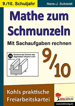 PDF Mathe zum Schmunzeln - Sachaufgaben, 9.-10. Schuljahr von Hans J Schmidt