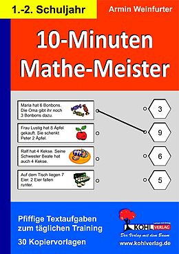 E-Book (pdf) 10-Minuten-Mathe-Meister / Klasse 1-2 von Armin Weinfurter