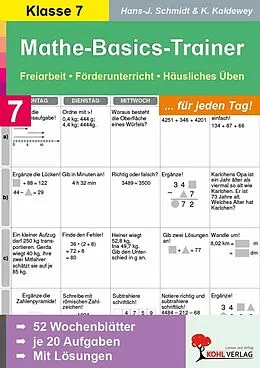 E-Book (pdf) Mathe-Basics-Trainer / Klasse 7 von Hans J Schmidt, Kurt Kaldewey