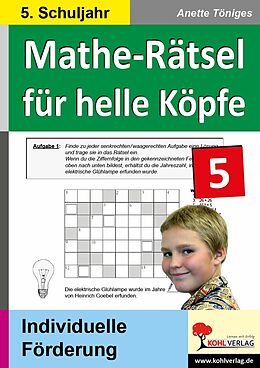 E-Book (pdf) Mathe-Rätsel für helle Köpfe / Klasse 5 von Anette Töniges