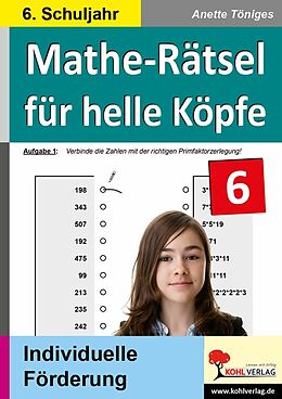 E-Book (pdf) Mathe-Rätsel für helle Köpfe / Klasse 6 von Anette Töniges