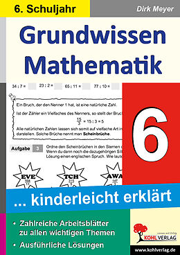 Kartonierter Einband Grundwissen Mathematik / Klasse 6 von Dirk Meyer
