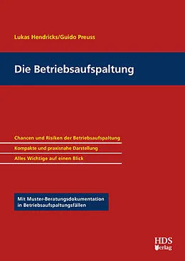 E-Book (pdf) Die Betriebsaufspaltung von Lukas Hendricks, Guido Preuss