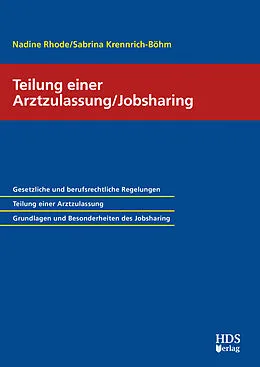 E-Book (pdf) Teilung einer Arztzulassung/Jobsharing von Nadine Rhode, Sabrina Krennrich-Böhm
