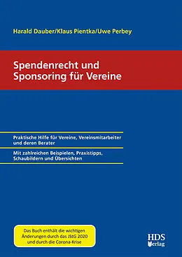E-Book (pdf) Spendenrecht und Sponsoring für Vereine von Harald Dauber, Klaus Pientka, Uwe Perbey