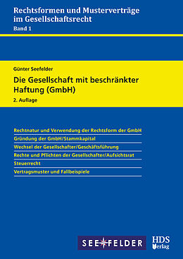 E-Book (pdf) Die Gesellschaft mit beschränkter Haftung (GmbH) von Günter Seefelder