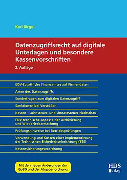 E-Book (pdf) Datenzugriffsrecht auf digitale Unterlagen von Karl Birgel