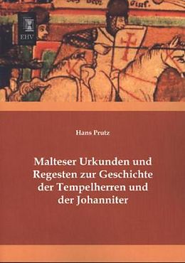 Kartonierter Einband Malteser Urkunden und Regesten zur Geschichte der Tempelherren und der Johanniter von Hans Prutz