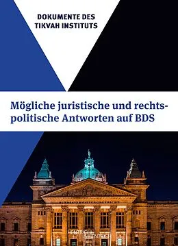 E-Book (pdf) Mögliche juristische und rechtspolitische Antworten auf BDS von 