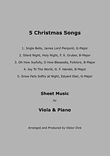 E-Book (epub) 5 Christmas Songs - Sheet Music for Viola &amp; Piano von Viktor Dick