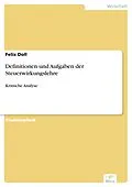 E-Book (pdf) Definitionen und Aufgaben der Steuerwirkungslehre von Felix Doll