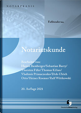 Fester Einband Notariatskunde von Heiner Roemer, Ralf Wittkowski, Thorsten Führ