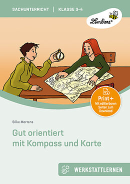 Loseblatt Gut orientiert mit Kompass und Karte von Silke Martens