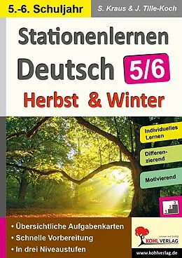 E-Book (pdf) Stationenlernen Deutsch - Herbst & Winter / Klasse 5-6 von Viktoria Weimann, Stefanie Kraus