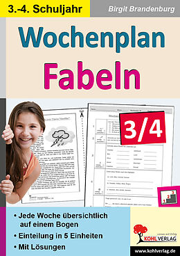 Kartonierter Einband Wochenplan Fabeln / Klasse 3-4 von Birgit Brandenburg