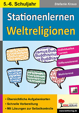 Fester Einband Stationenlernen Weltreligionen / Klasse 5-6 von Stefanie Kraus