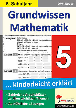 Fester Einband Grundwissen Mathematik / Klasse 5 von Dirk Meyer