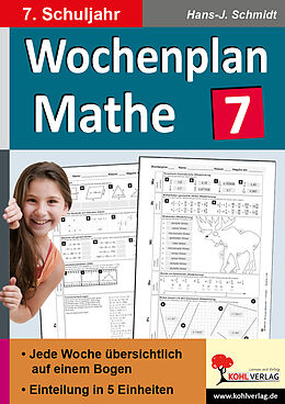 Kartonierter Einband Wochenplan Mathe / Klasse 7 von Hans-J. Schmidt