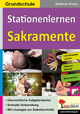 Kartonierter Einband Stationenlernen Sakramente / Grundschule von Stefanie Kraus