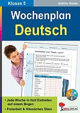 Kartonierter Einband Wochenplan Deutsch / Klasse 5 von Sabine Hauke