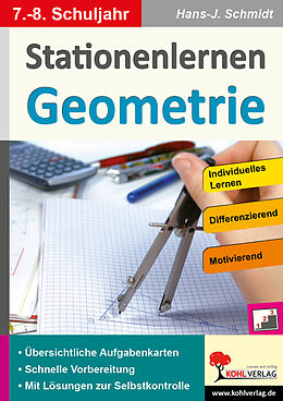 Kartonierter Einband Stationenlernen Geometrie / Klasse 7-8 von Hans.-J. Schmidt