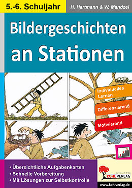Fester Einband Bildergeschichten an Stationen 5/6 von Horst Hartmann, Waldemar Mandzel