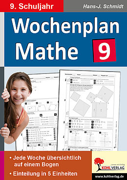 Kartonierter Einband Wochenplan Mathe / Klasse 9 von Hans-J. Schmidt