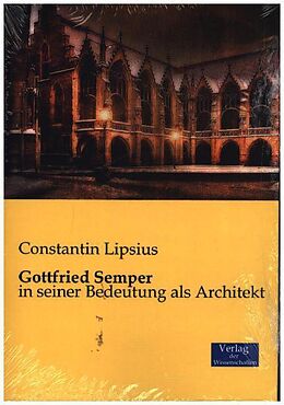 Kartonierter Einband Gottfried Semper von Constantin Lipsius