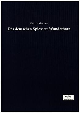 Kartonierter Einband Des deutschen Spiessers Wunderhorn von Gustav Meyrink