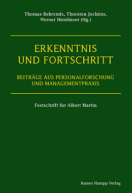Kartonierter Einband Erkenntnis und Fortschritt von Thomas Behrends, Thorsten Jochims, Werner Nienhüser