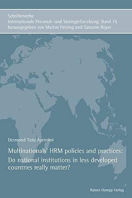 eBook (pdf) Multinationals' HRM policies and practices de Desmond Tutu Ayentimi