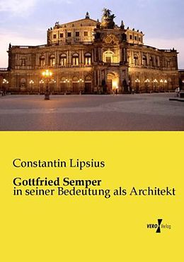 Kartonierter Einband Gottfried Semper von Constantin Lipsius