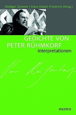 Kartonierter Einband Gedichte von Peter Rühmkorf von Hans-Edwin Friedrich, Rüdiger Zymner