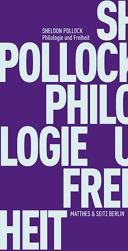 Paperback Philologie und Freiheit von Sheldon Pollock