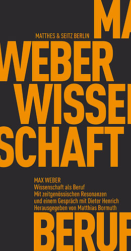 Kartonierter Einband Wissenschaft als Beruf von Max Weber