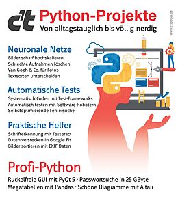 E-Book (pdf) c't Python-Projekte von c't Redaktion