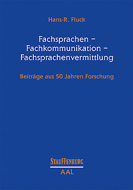 Kartonierter Einband Fachsprachen  Fachkommunikation  Fachsprachenvermittlung von Hans-R. Fluck