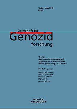 Fester Einband Zeitschrift für Genozidforschung. 16. Jg. 2018, Heft 2 von 